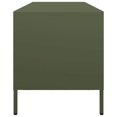 TV-taso oliivinvihreä 135x39x43,5 cm kylmävalssattu teräs