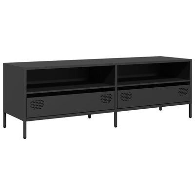 TV-taso musta 135x39x43,5 cm kylmävalssattu teräs