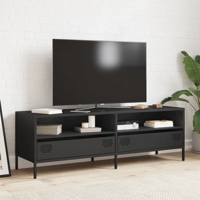 TV-taso musta 135x39x43,5 cm kylmävalssattu teräs