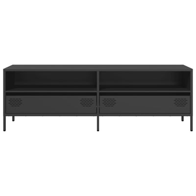 TV-taso musta 135x39x43,5 cm kylmävalssattu teräs