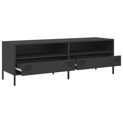 TV-taso musta 135x39x43,5 cm kylmävalssattu teräs
