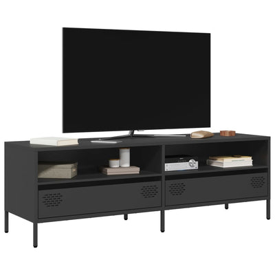 TV-taso musta 135x39x43,5 cm kylmävalssattu teräs