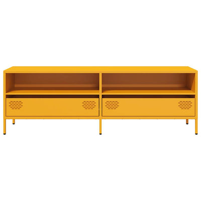 TV-taso sinapinkeltainen 135x39x43,5 cm kylmävalssattu teräs