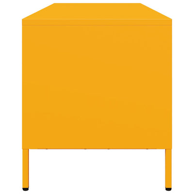 TV-taso sinapinkeltainen 135x39x43,5 cm kylmävalssattu teräs