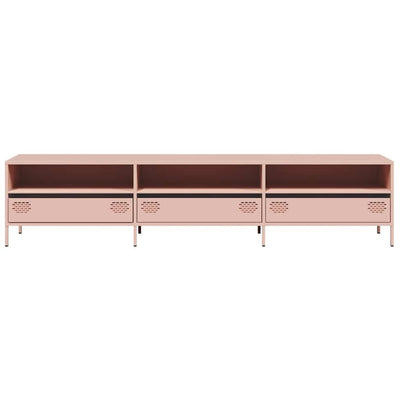 TV-taso pinkki 202x39x43,5 cm kylmävalssattu teräs