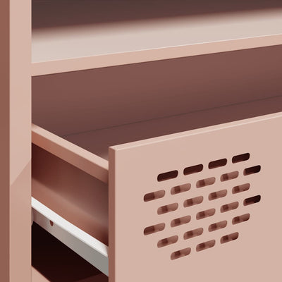 Pinkki tv-taso Dee 202x39x43,5cm (kylmävalssattu teräs)