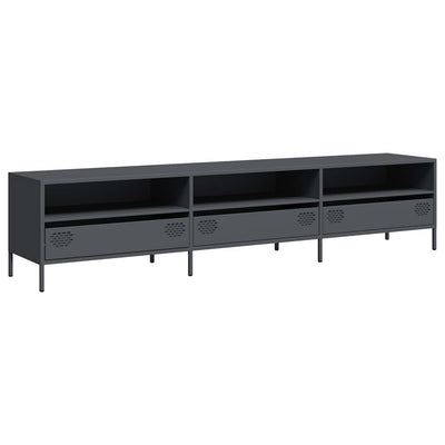 TV Kaappi Antrasiitti 202x39x43,5 cm Kylmävalssattu teräs