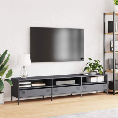 TV Kaappi Antrasiitti 202x39x43,5 cm Kylmävalssattu teräs