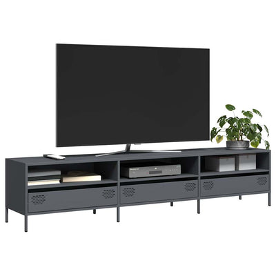 TV Kaappi Antrasiitti 202x39x43,5 cm Kylmävalssattu teräs