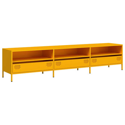TV Kaappi Sinapinkeltainen 202x39x43,5 cm Kylmävalssattu teräs