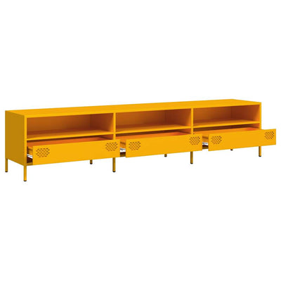 TV Kaappi Sinapinkeltainen 202x39x43,5 cm Kylmävalssattu teräs