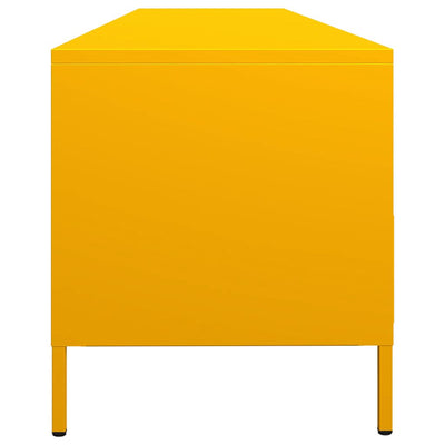 TV Kaappi Sinapinkeltainen 202x39x43,5 cm Kylmävalssattu teräs
