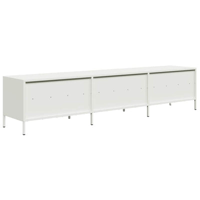 TV Kaappi Valkoinen 202x39x43,5 cm Kylmävalssattu teräs