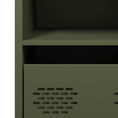 Oliivinvihreä senkki Madalyn 35x39x73,5cm (kylmävalssattu teräs)