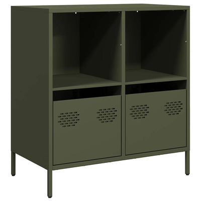 senkki oliivinvihreä 68x39x73,5 cm kylmävalssattu teräs
