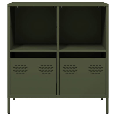 senkki oliivinvihreä 68x39x73,5 cm kylmävalssattu teräs