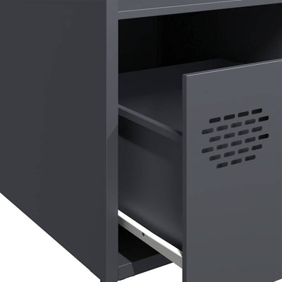 Highboard Antrasiitti 35x39x103,5 cm Teräs
