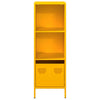 Highboard Sinapinkeltainen 35x39x103,5 cm Teräs