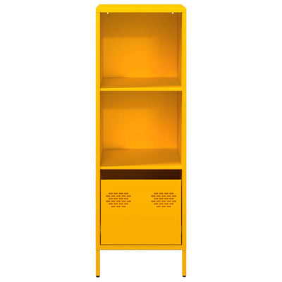 Highboard Sinapinkeltainen 35x39x103,5 cm Teräs