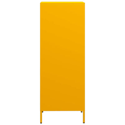 Highboard Sinapinkeltainen 35x39x103,5 cm Teräs