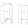 Highboard Sinapinkeltainen 35x39x103,5 cm Teräs