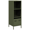 Highboard Oliivinvihreä 35x39x103,5 cm Teräs