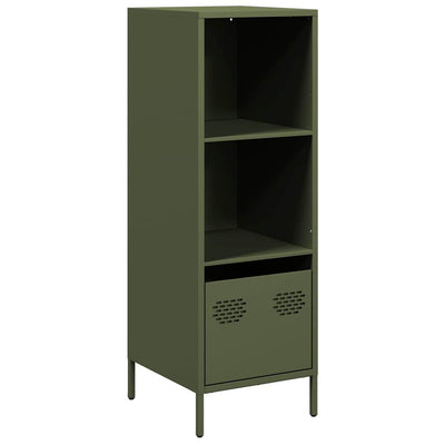 Highboard Oliivinvihreä 35x39x103,5 cm Teräs