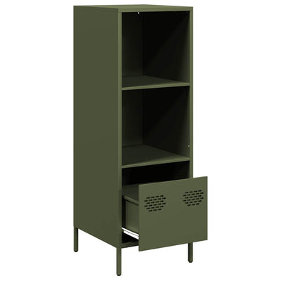 Highboard Oliivinvihreä 35x39x103,5 cm Teräs