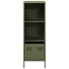 Highboard Oliivinvihreä 35x39x103,5 cm Teräs