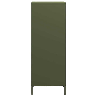 Highboard Oliivinvihreä 35x39x103,5 cm Teräs