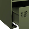 Highboard Oliivinvihreä 35x39x103,5 cm Teräs