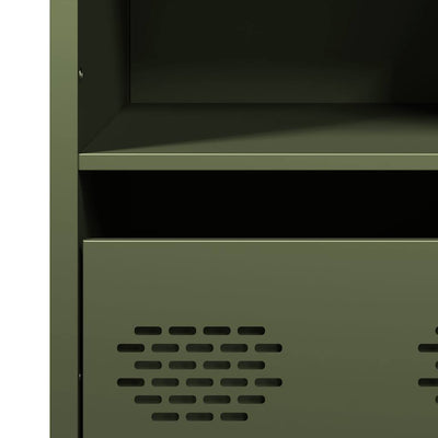 Highboard Oliivinvihreä 35x39x103,5 cm Teräs