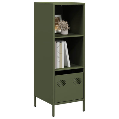 Highboard Oliivinvihreä 35x39x103,5 cm Teräs
