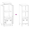 Highboard Valkoinen 35x39x103,5 cm Teräs