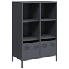 Highboard Antrasiitti 68x39x103,5 cm Teräs