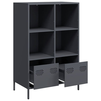 Highboard Antrasiitti 68x39x103,5 cm Teräs