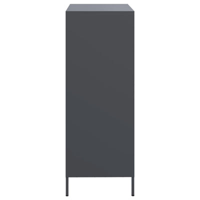 Highboard Antrasiitti 68x39x103,5 cm Teräs