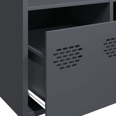 Highboard Antrasiitti 68x39x103,5 cm Teräs