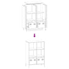 Highboard Antrasiitti 68x39x103,5 cm Teräs