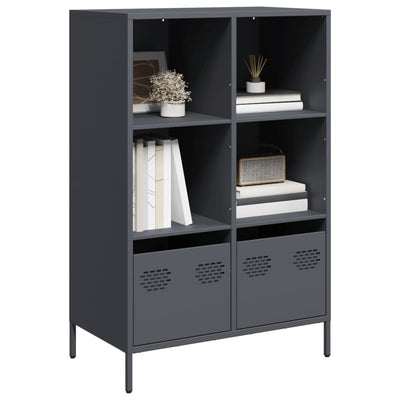 Highboard Antrasiitti 68x39x103,5 cm Teräs
