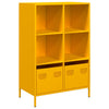Highboard Sinapinkeltainen 68x39x103,5 cm Teräs