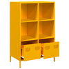 Highboard Sinapinkeltainen 68x39x103,5 cm Teräs