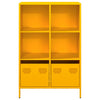 Highboard Sinapinkeltainen 68x39x103,5 cm Teräs