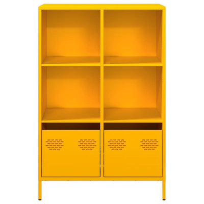 Highboard Sinapinkeltainen 68x39x103,5 cm Teräs