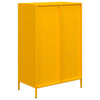 Highboard Sinapinkeltainen 68x39x103,5 cm Teräs