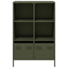 Highboard Oliivinvihreä 68x39x103,5 cm Teräs