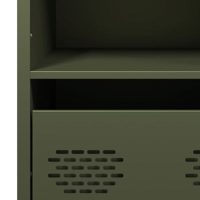 Highboard Oliivinvihreä 68x39x103,5 cm Teräs