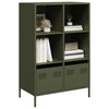 Highboard Oliivinvihreä 68x39x103,5 cm Teräs