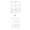 Highboard Valkoinen 68x39x103,5 cm Teräs