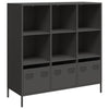 Highboard Musta 101,5x39x103,5 cm Teräs